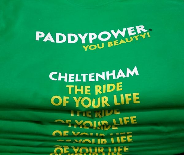 An image of a green t-shirt project for Paddy Power